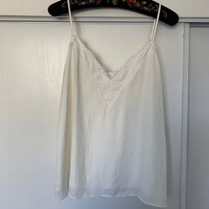 Off-white lingerie-style blouse